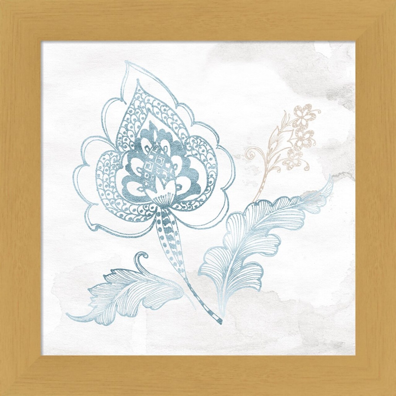 Eastern Boho II Teal by Wild Apple Portfolio 13" x 13" Framed Wall Art